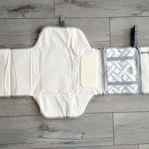 SOLD Grey and White Travel Diaper Changing Station